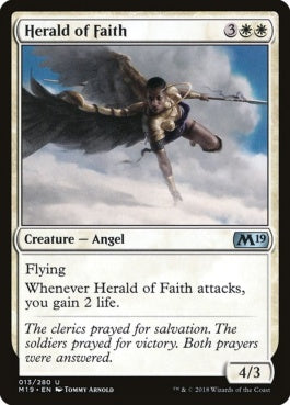 naokuroshop MTG [M19][013][白][U][EN][信仰の伝令/Herald of Faith] NM