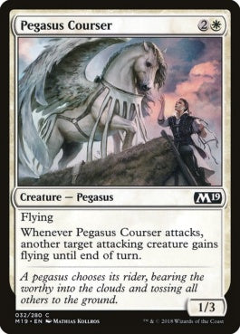 naokuroshop MTG [M19][032][白][C][EN][ペガサスの駿馬/Pegasus Courser] NM