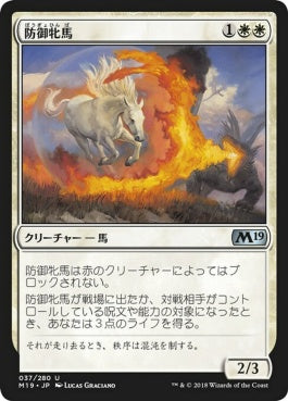 naokuroshop MTG [M19][037][白][U][JP][防御牝馬/Shield Mare] NM