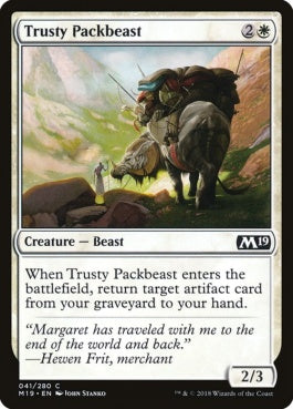 naokuroshop MTG [M19][041][白][C][EN][信頼できる荷役獣/Trusty Packbeast] NM