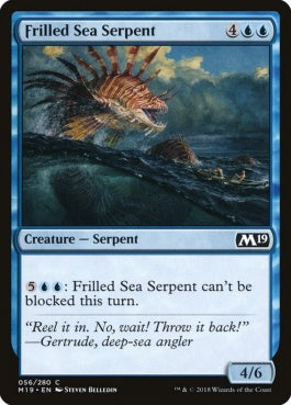 naokuroshop MTG [M19][056][青][C][EN][大襞海蛇/Frilled Sea Serpent] NM