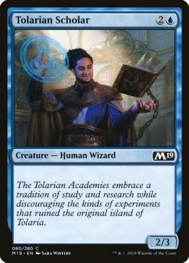 naokuroshop MTG [M19][080][青][C][EN][トレイリアの学者/Tolarian Scholar] NM