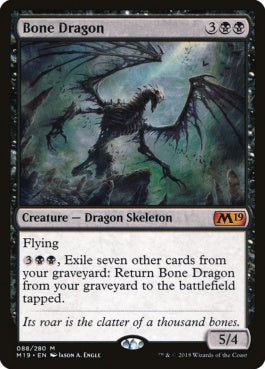 naokuroshop MTG [M19][088][黒][M][EN][骨ドラゴン/Bone Dragon]（foil） NM