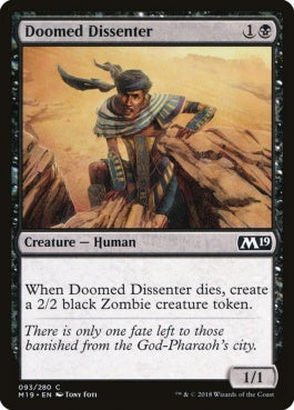 naokuroshop MTG [M19][093][黒][C][EN][悪運尽きた造反者/Doomed Dissenter] NM