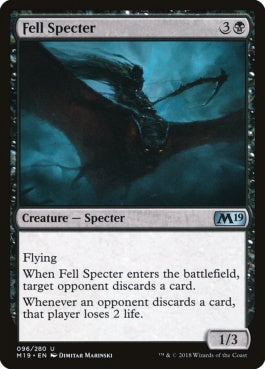 naokuroshop MTG [M19][096][黒][U][EN][不吉な死霊/Fell Specter] NM