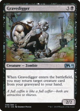 naokuroshop MTG [M19][098][黒][U][EN][グレイブディガー/Gravedigger] NM