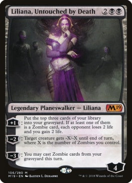 naokuroshop MTG [M19][106][黒][M][EN][死が触れぬ者、リリアナ/Liliana, Untouched by Death] NM