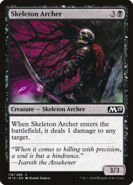 naokuroshop MTG [M19][118][黒][C][EN][骸骨射手/Skeleton Archer] NM