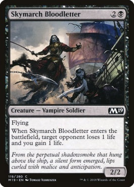 naokuroshop MTG [M19][119][黒][C][EN][流血の空渡り/Skymarch Bloodletter] NM