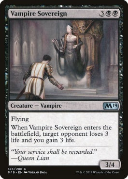 naokuroshop MTG [M19][125][黒][U][EN][吸血鬼の君主/Vampire Sovereign] NM