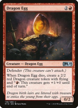 naokuroshop MTG [M19][138][赤][U][EN][ドラゴンの卵/Dragon Egg] NM