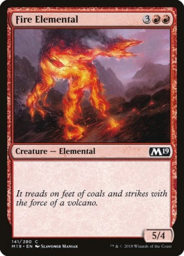 naokuroshop MTG [M19][141][赤][C][EN][炎の精霊/Fire Elemental] NM