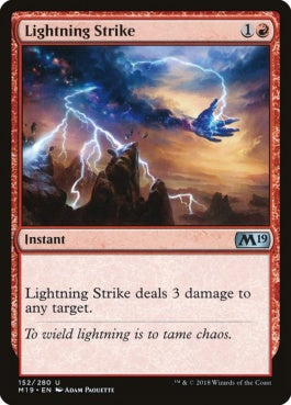 naokuroshop MTG [M19][152][赤][U][EN][稲妻の一撃/Lightning Strike] NM