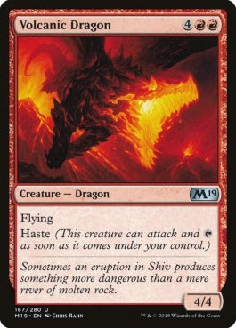 naokuroshop MTG [M19][167][赤][U][EN][火山のドラゴン/Volcanic Dragon] NM