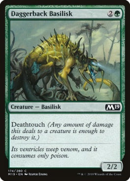 naokuroshop MTG [M19][174][緑][C][EN][短刀背のバジリスク/Daggerback Basilisk] NM