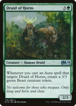 naokuroshop MTG [M19][176][緑][U][EN][角のドルイド/Druid of Horns] NM