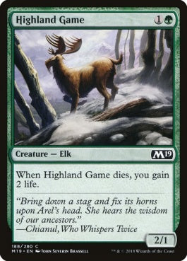 naokuroshop MTG [M19][188][緑][C][EN][高地の獲物/Highland Game] NM