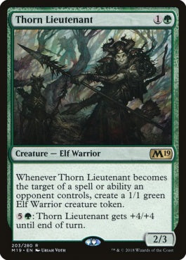 naokuroshop MTG [M19][203][緑][R][EN][茨の副官/Thorn Lieutenant] NM