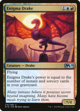 naokuroshop MTG [M19][216][多][U][EN][奇怪なドレイク/Enigma Drake] NM