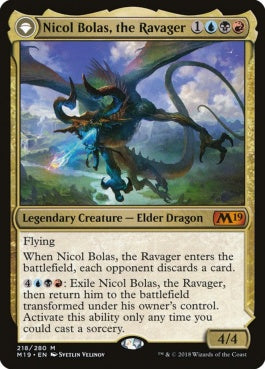 naokuroshop MTG [M19][218][多][M][EN][破滅の龍、ニコル・ボーラス/Nicol Bolas, the Ravager] NM