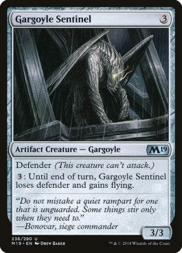 naokuroshop MTG [M19][236][茶][U][EN][ガーゴイルの歩哨/Gargoyle Sentinel] NM