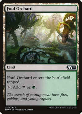 naokuroshop MTG [M19][251][土地][C][EN][穢れた果樹園/Foul Orchard] NM