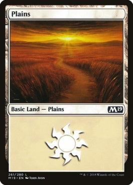 naokuroshop MTG [M19][261][土地][C][EN][平地/Plains] NM