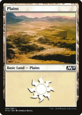 naokuroshop MTG [M19][264][土地][C][EN][平地/Plains] NM