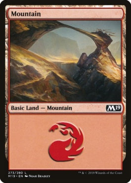 naokuroshop MTG [M19][273][土地][C][EN][山/Mountain] NM