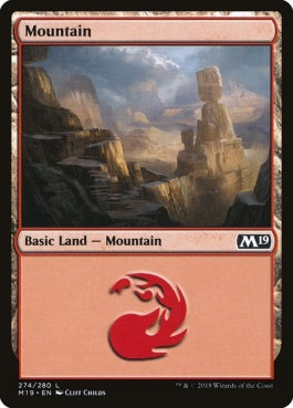 naokuroshop MTG [M19][274][土地][C][EN][山/Mountain] NM