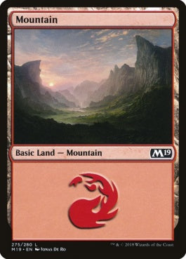 naokuroshop MTG [M19][275][土地][C][EN][山/Mountain] NM