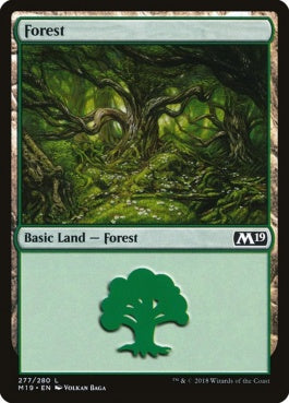 naokuroshop MTG [M19][277][土地][C][EN][森/Forest] NM