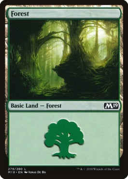 naokuroshop MTG [M19][279][土地][C][EN][森/Forest] NM