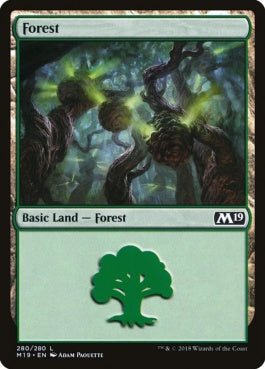 naokuroshop MTG [M19][280][土地][C][EN][森/Forest] NM