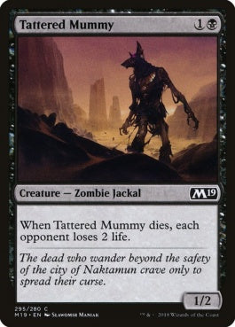 naokuroshop MTG [M19][295][黒][C][EN][ぼろぼろのミイラ/Tattered Mummy] NM