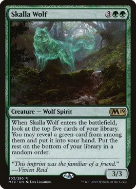 naokuroshop MTG [M19][303][緑][R][EN][スカラ狼/Skalla Wolf] NM