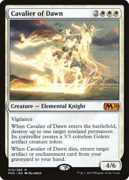 naokuroshop MTG [M20][010][白][M][EN][暁の騎兵/Cavalier of Dawn] NM