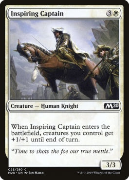 naokuroshop MTG [M20][025][白][C][EN][鼓舞する隊長/Inspiring Captain] NM