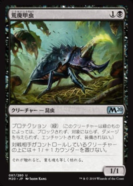 naokuroshop MTG [M20][087][黒][U][JP][荒廃甲虫/Blightbeetle] NM