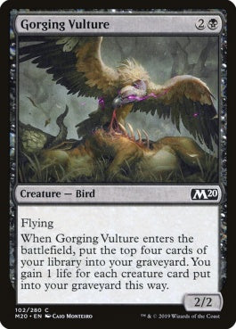 naokuroshop MTG [M20][102][黒][C][EN][貪る禿鷹/Gorging Vulture] NM