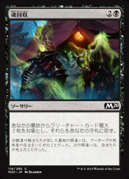 naokuroshop MTG [M20][116][黒][C][JP][魂回収/Soul Salvage] NM