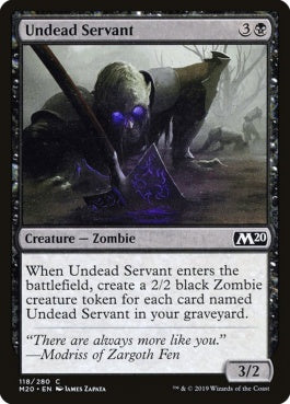 naokuroshop MTG [M20][118][黒][C][EN][アンデッドの召使い/Undead Servant] NM