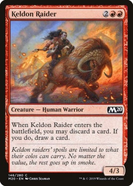 naokuroshop MTG [M20][146][赤][C][EN][ケルドの略奪者/Keldon Raider] NM