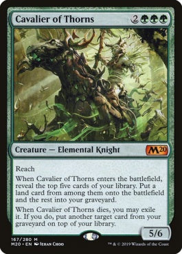 naokuroshop MTG [M20][167][緑][M][EN][茨の騎兵/Cavalier of Thorns] NM