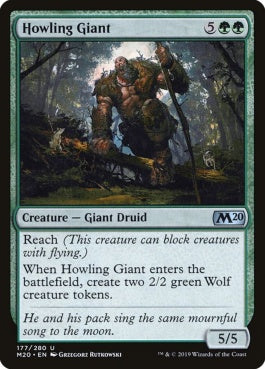 naokuroshop MTG [M20][177][緑][U][EN][吠える巨人/Howling Giant] NM