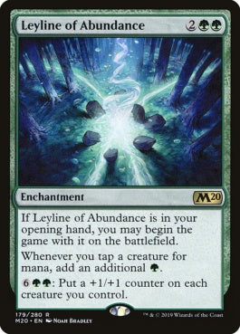 naokuroshop MTG [M20][179][緑][R][EN][豊穣の力線/Leyline of Abundance] NM