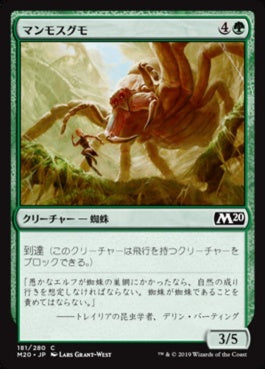 naokuroshop MTG [M20][181][緑][C][JP][マンモスグモ/Mammoth Spider] NM