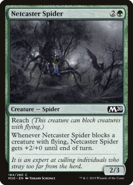 naokuroshop MTG [M20][184][緑][C][EN][網投げ蜘蛛/Netcaster Spider] NM