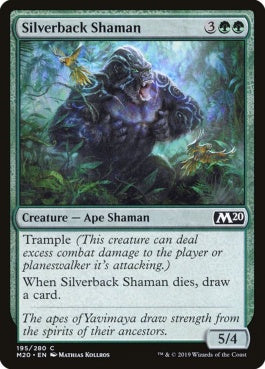 naokuroshop MTG [M20][195][緑][C][EN][シルバーバックの巫師/Silverback Shaman] NM