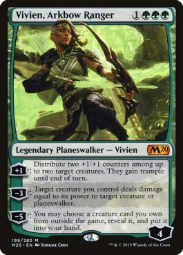 naokuroshop MTG [M20][199][緑][M][EN][アーク弓のレインジャー、ビビアン/Vivien, Arkbow Ranger] NM